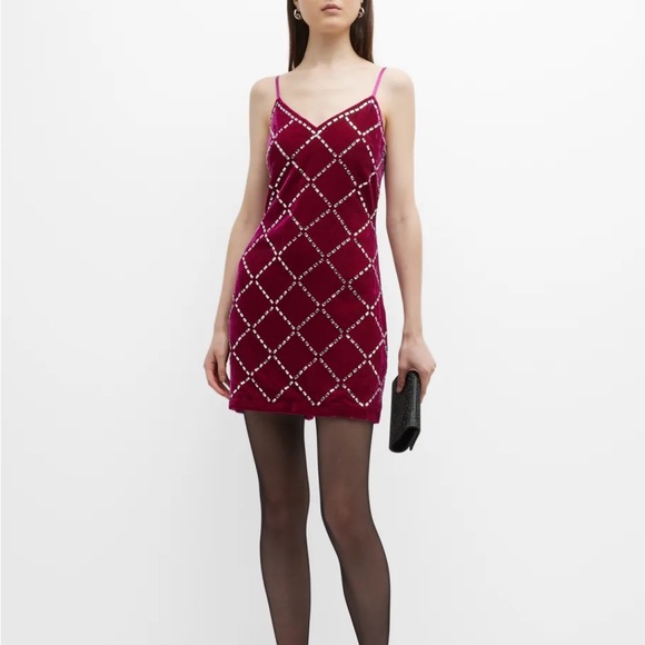 RAMY BROOK Velvet Rhinestone Mini Dress - Picture 4 of 4